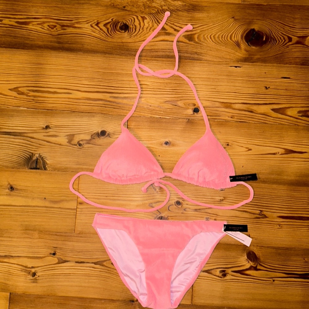 Victoria Secret peach terry cloth swimsuit!